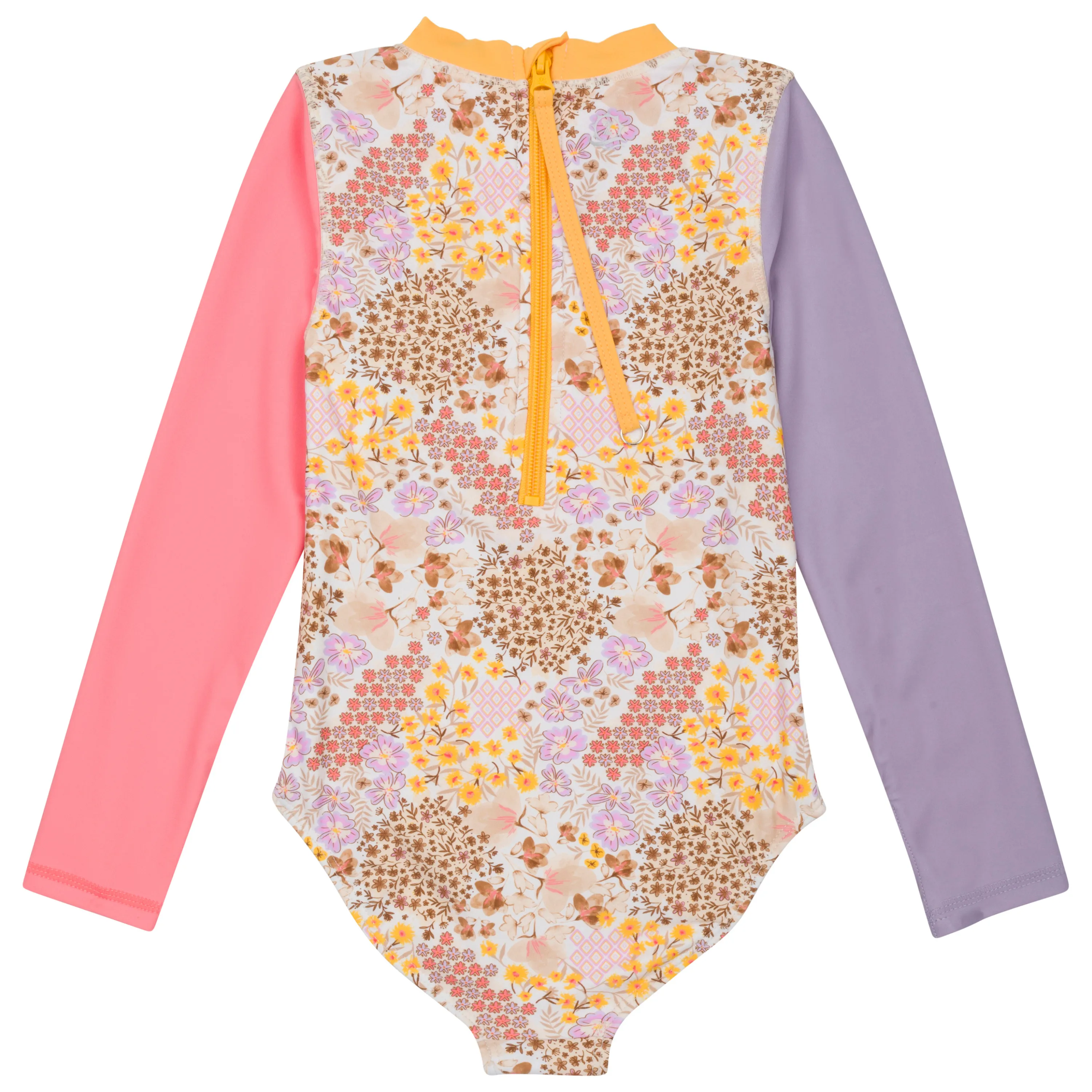 Girls Long Sleeve Surf Suit (One Piece Bodysuit) | "Meadows"