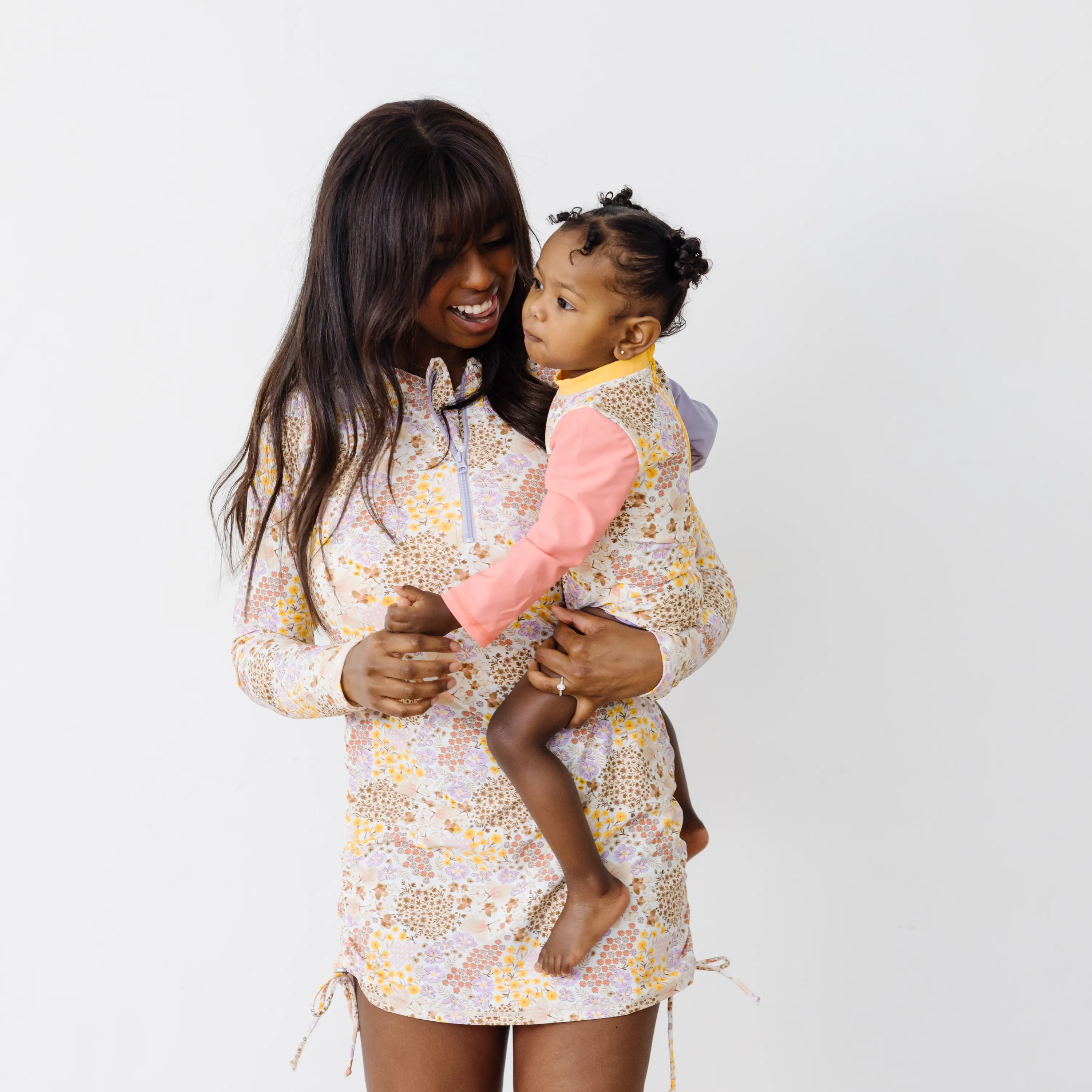 Girls Long Sleeve Surf Suit (One Piece Bodysuit) | "Meadows"