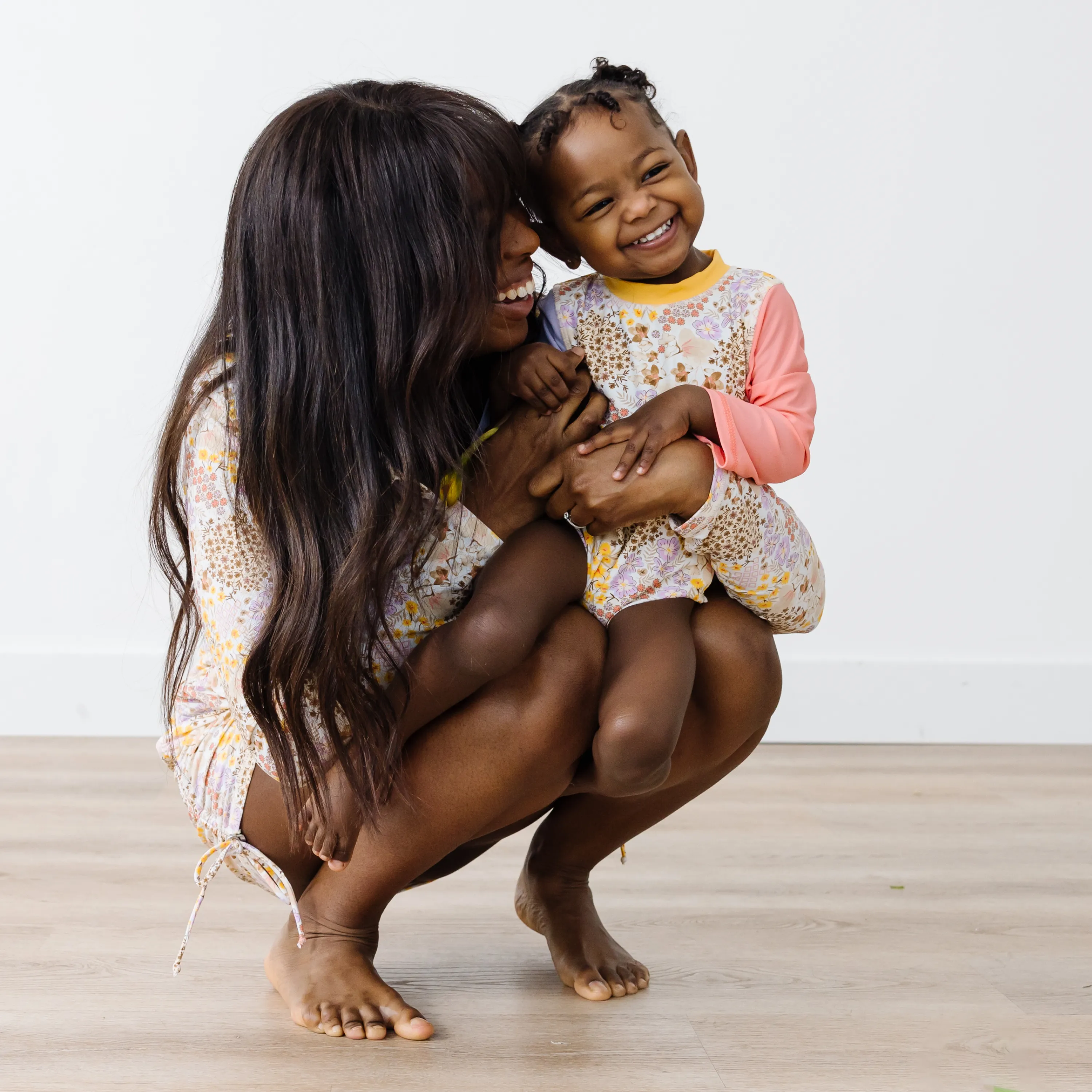 Girls Long Sleeve Surf Suit (One Piece Bodysuit) | "Meadows"