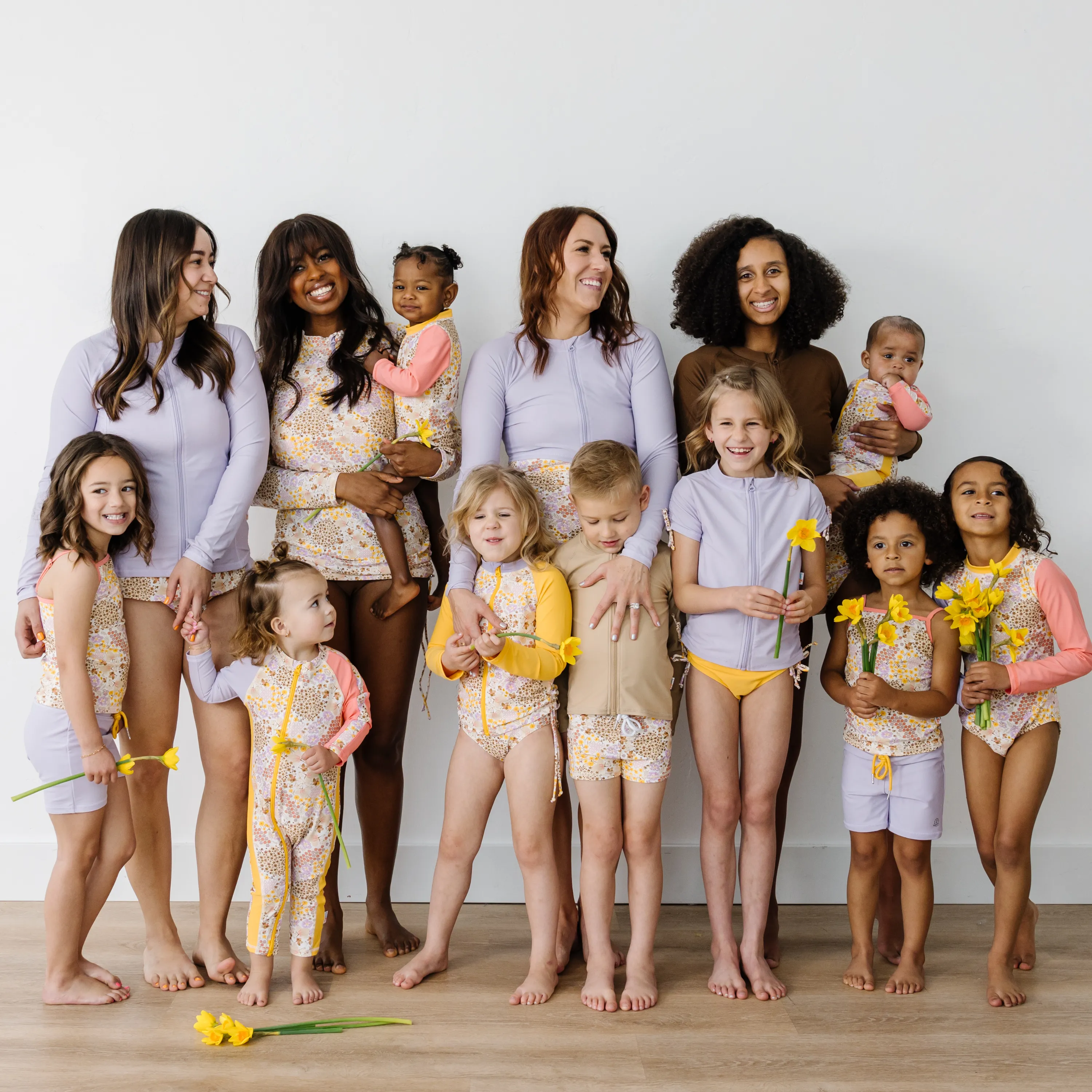 Girls Long Sleeve Surf Suit (One Piece Bodysuit) | "Meadows"