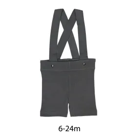 Gray Organic Suspender Shorts