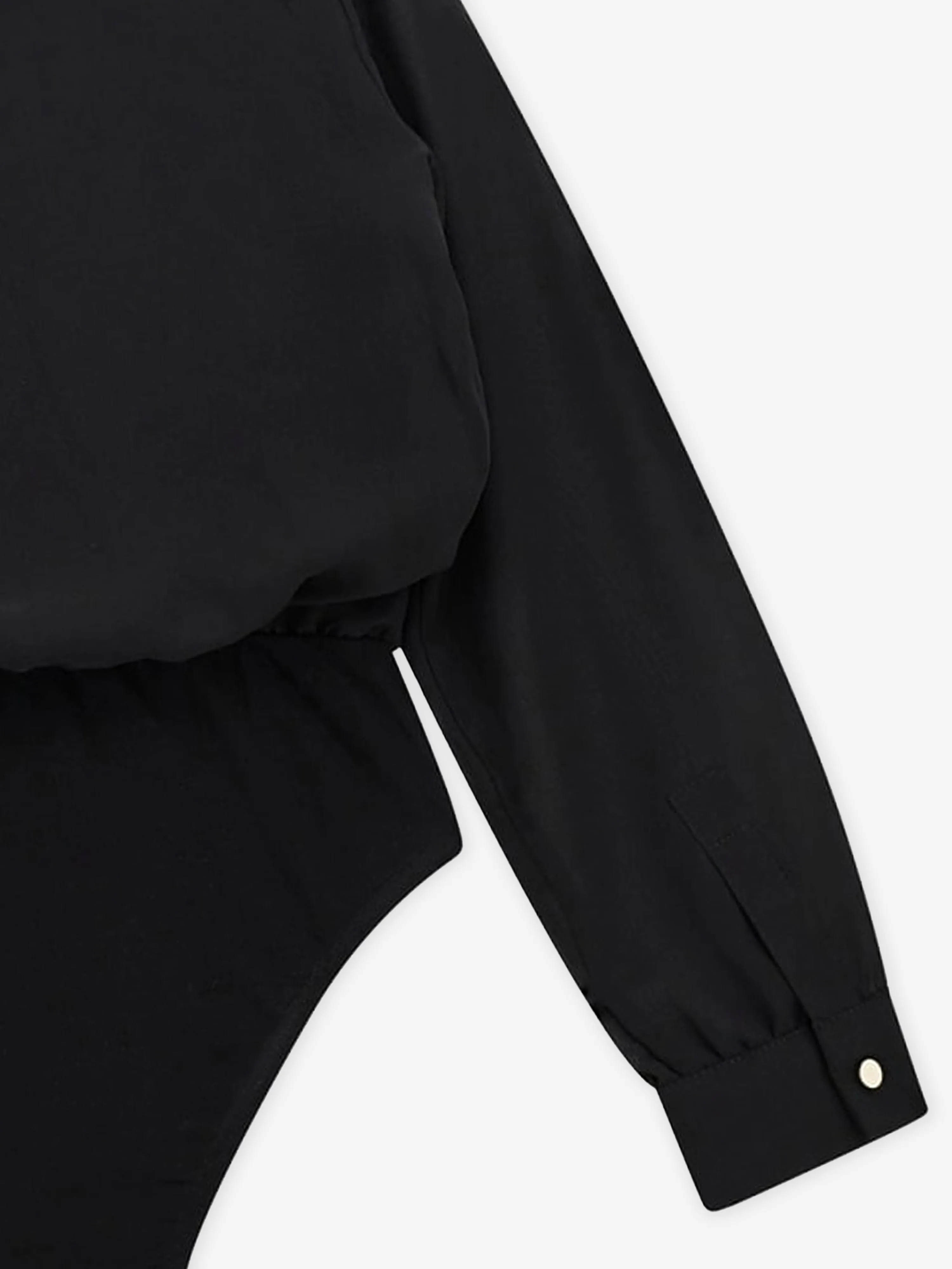 Guess Girls Chiffon Bodysuit Shirt in Black