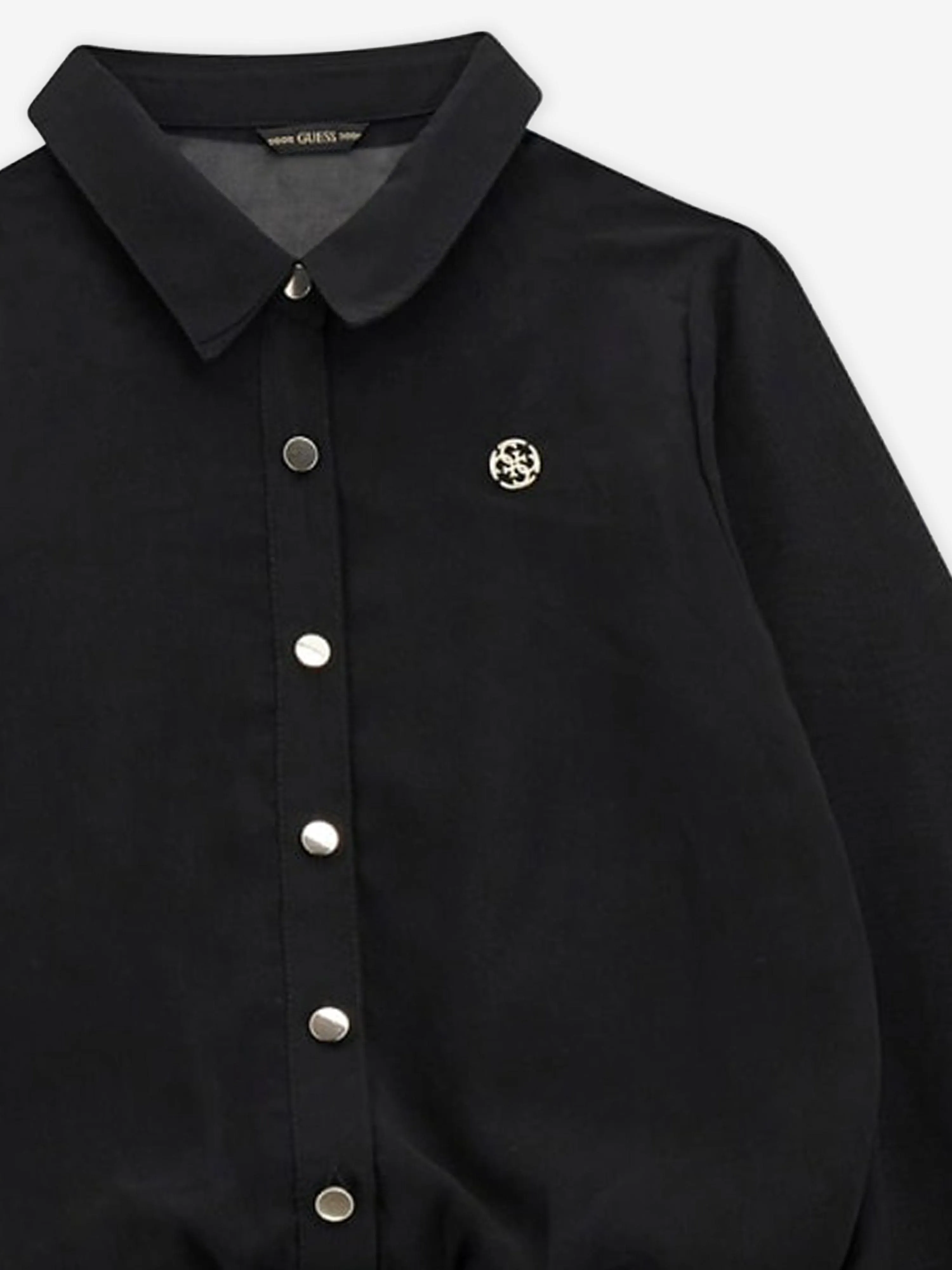 Guess Girls Chiffon Bodysuit Shirt in Black