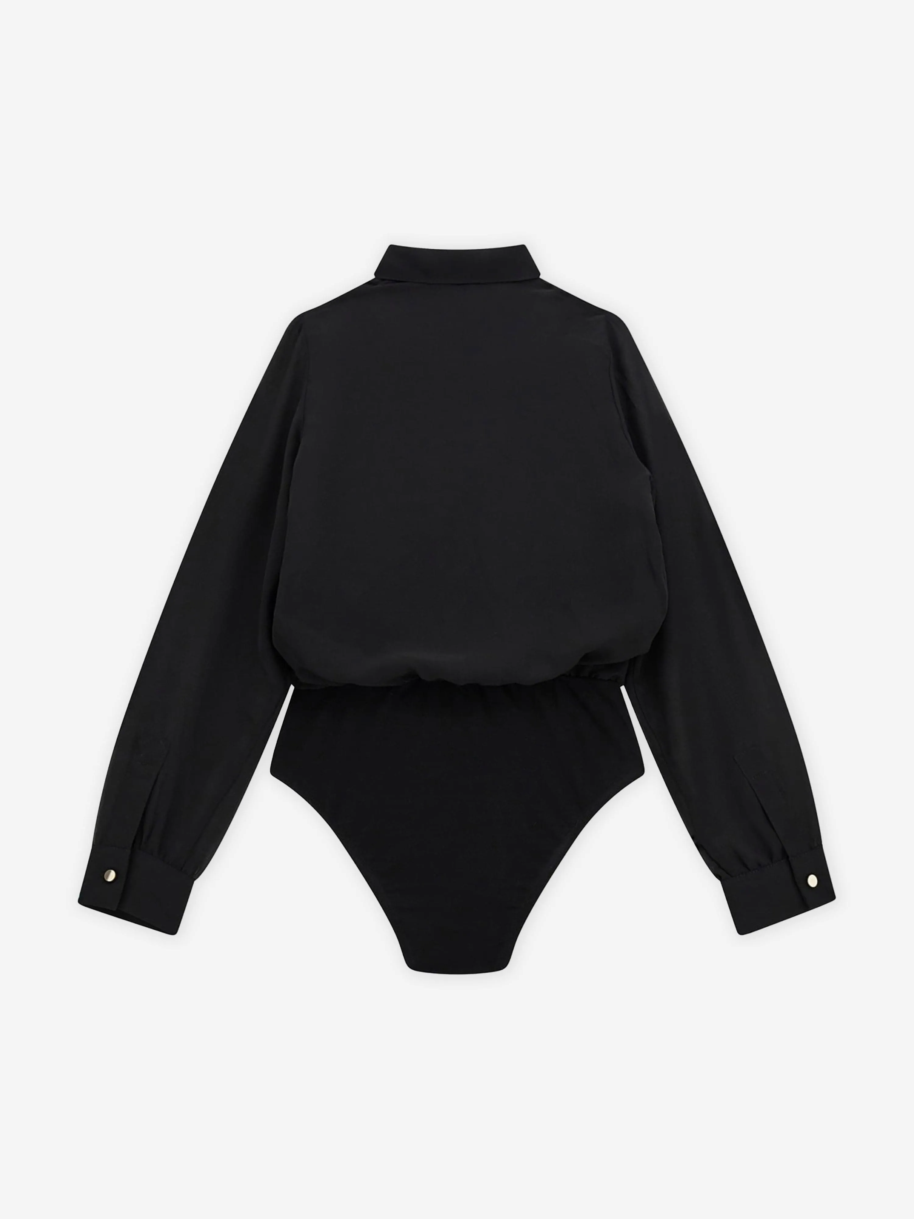 Guess Girls Chiffon Bodysuit Shirt in Black