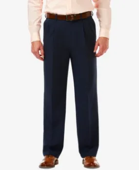 Haggar Mens Classic fit Dress Pants 38 / 29 Blue Stretch