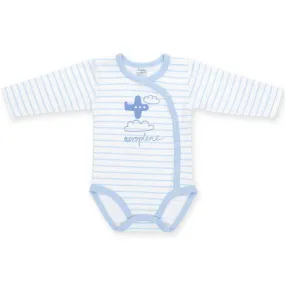 Happy Kids Long Sleeve Wrap Bodysuit Aeroplane