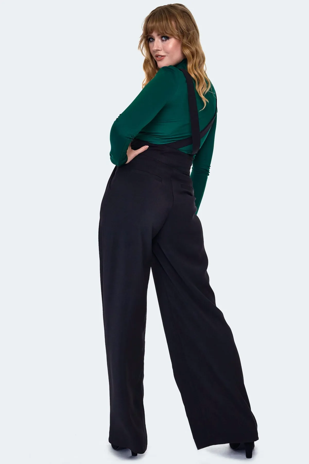 High Waisted Suspender Pants