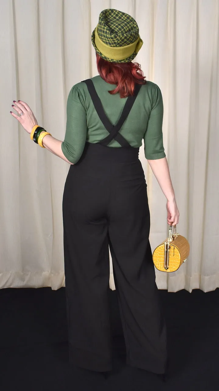 High Waisted Suspender Pants