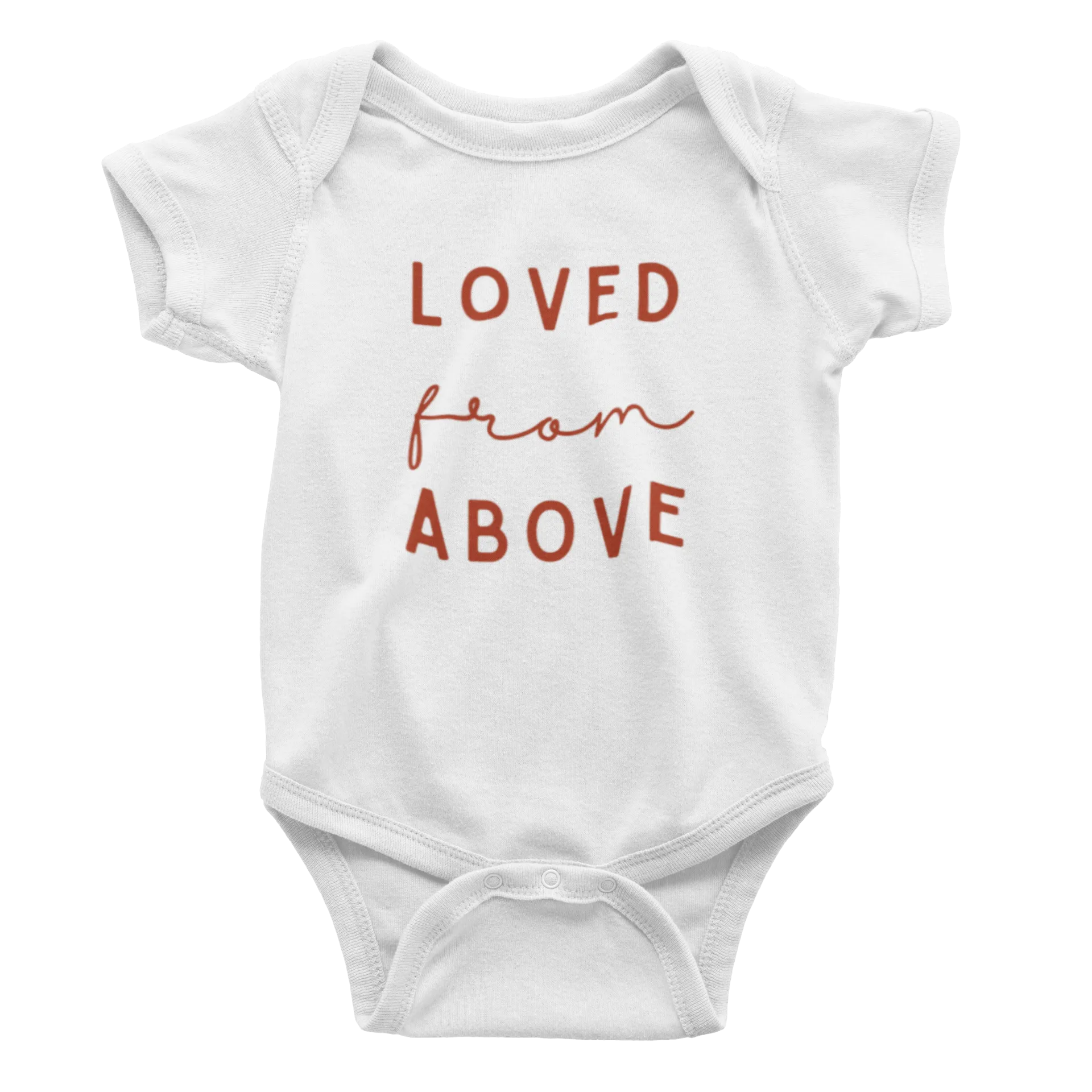 Infant Loved From Above - Cranberry Bodysuit