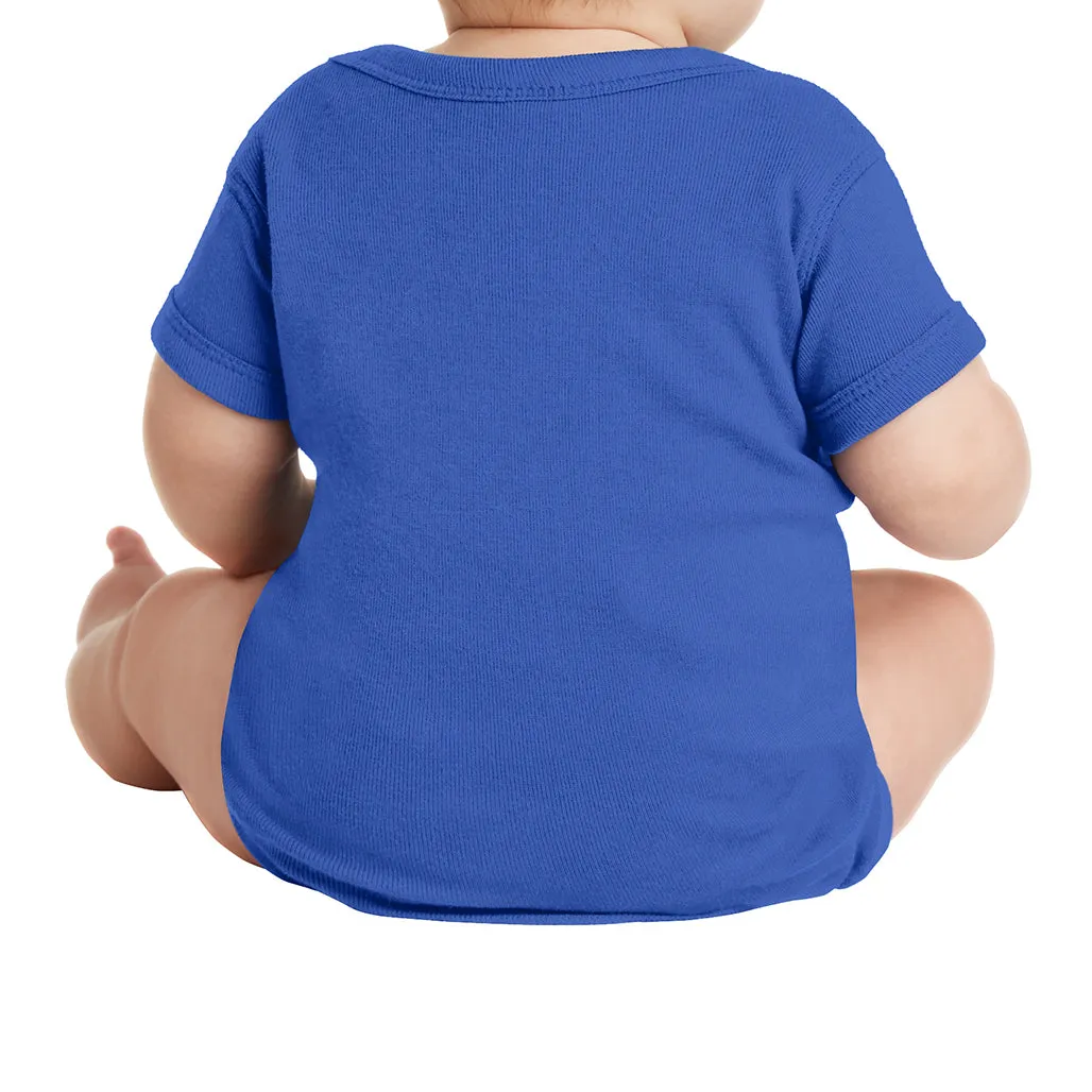 Infant Short Sleeve Baby Rib Bodysuit