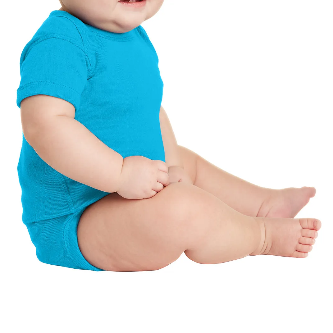 Infant Short Sleeve Baby Rib Bodysuit
