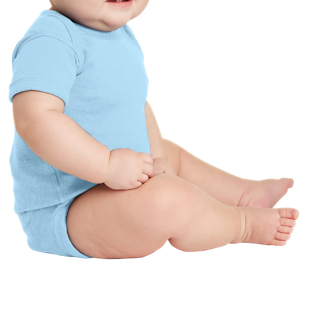 Infant Short Sleeve Baby Rib Bodysuit
