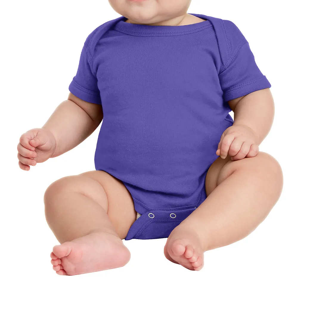 Infant Short Sleeve Baby Rib Bodysuit