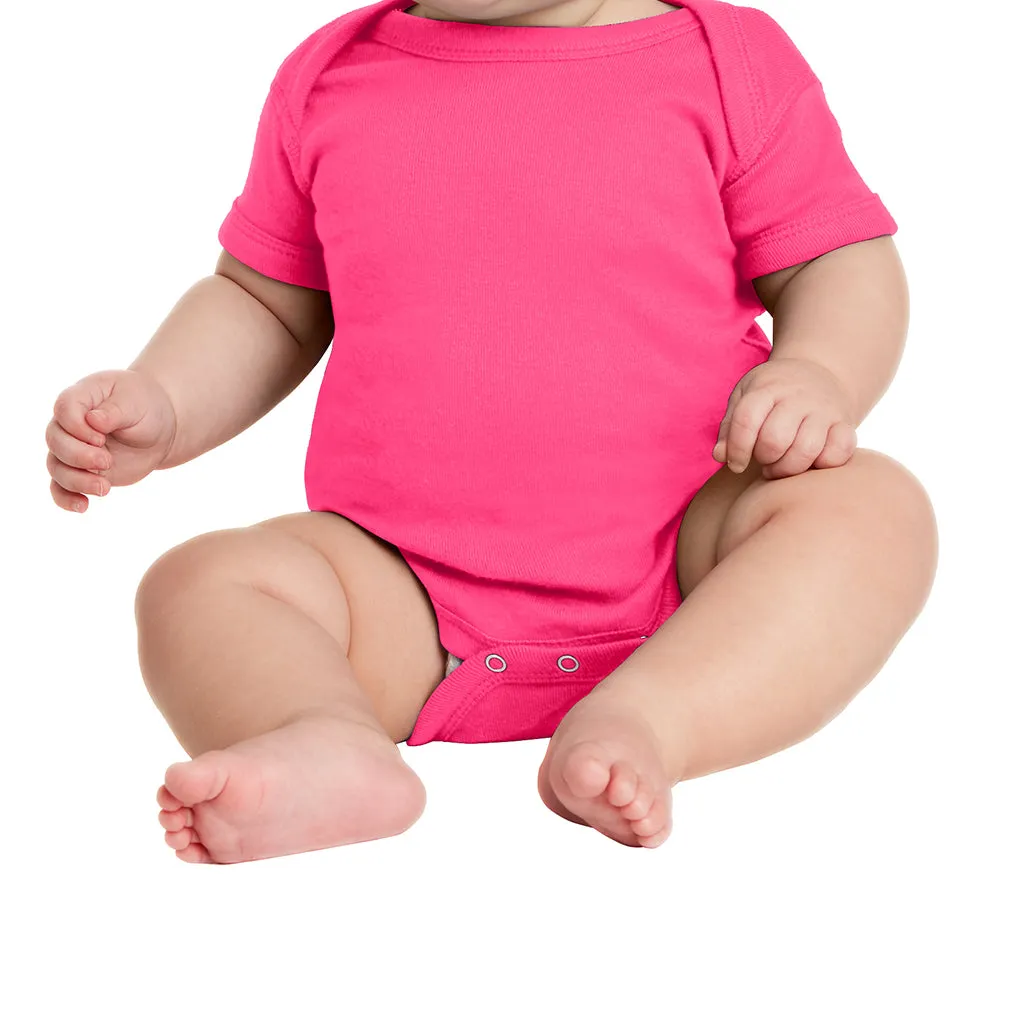 Infant Short Sleeve Baby Rib Bodysuit