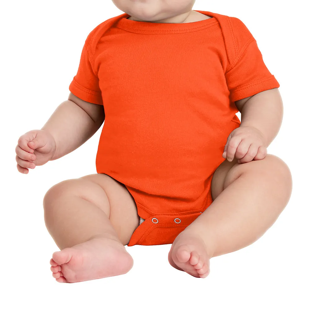 Infant Short Sleeve Baby Rib Bodysuit