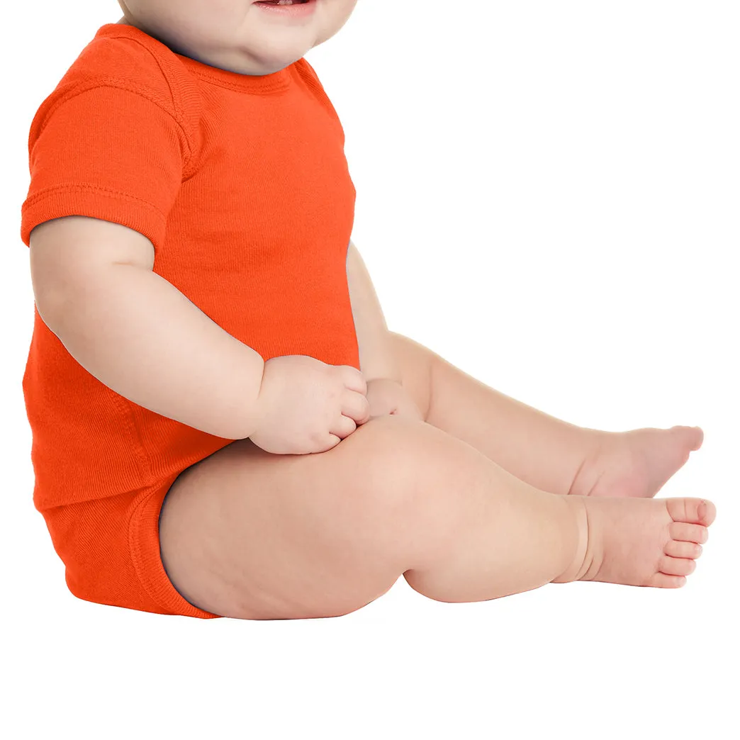 Infant Short Sleeve Baby Rib Bodysuit