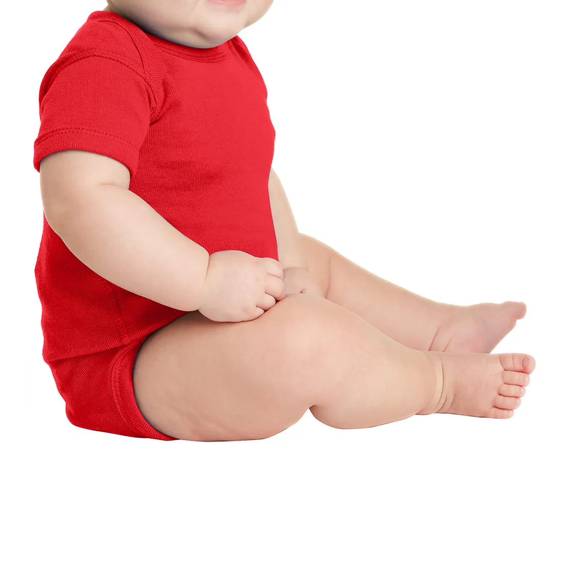 Infant Short Sleeve Baby Rib Bodysuit