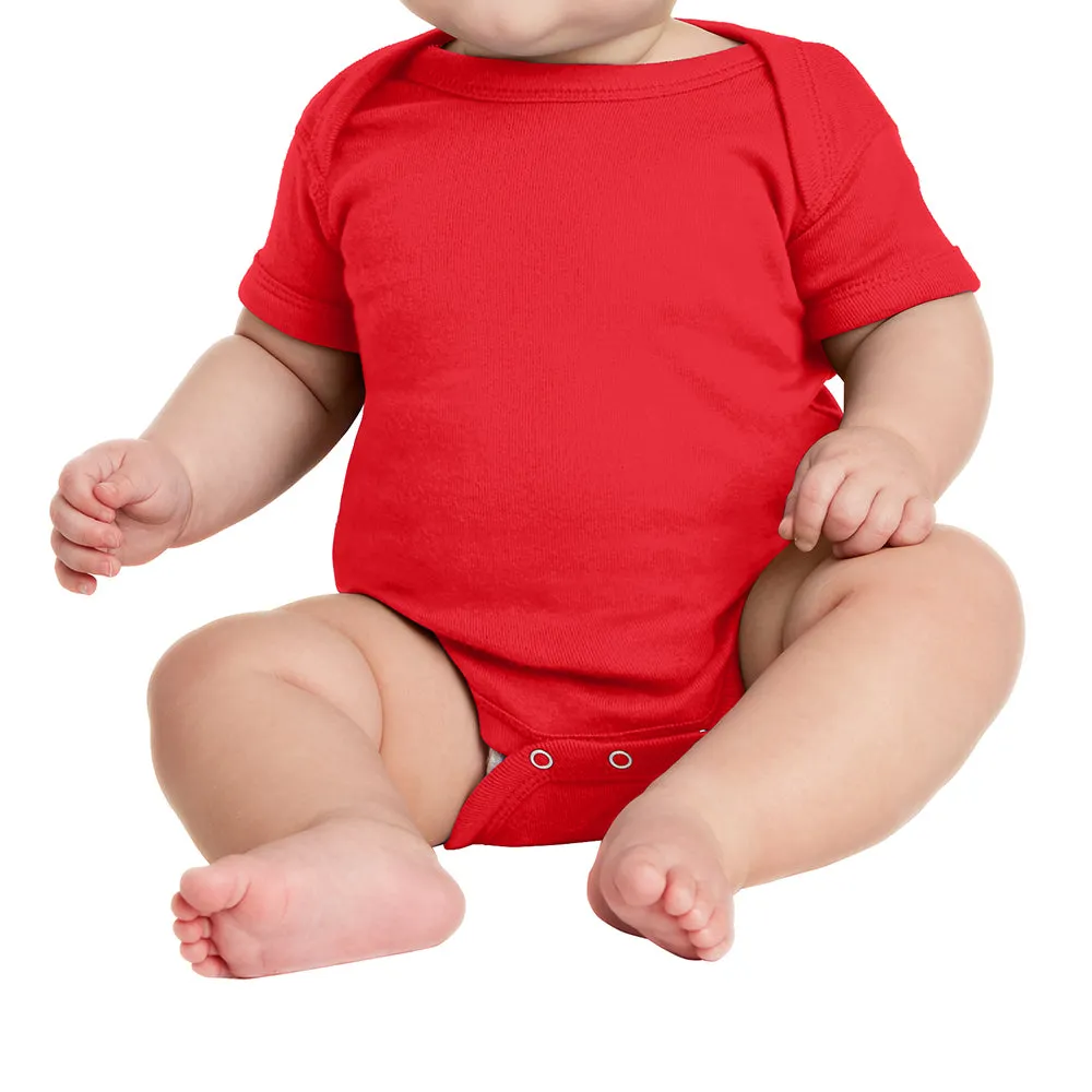 Infant Short Sleeve Baby Rib Bodysuit
