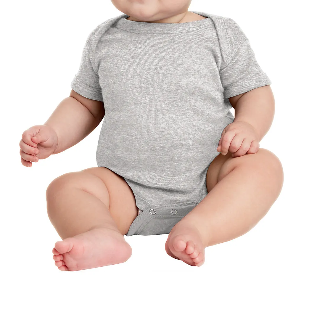 Infant Short Sleeve Baby Rib Bodysuit