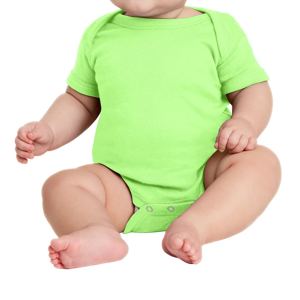 Infant Short Sleeve Baby Rib Bodysuit