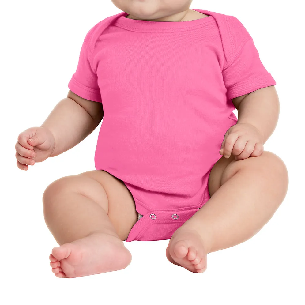 Infant Short Sleeve Baby Rib Bodysuit