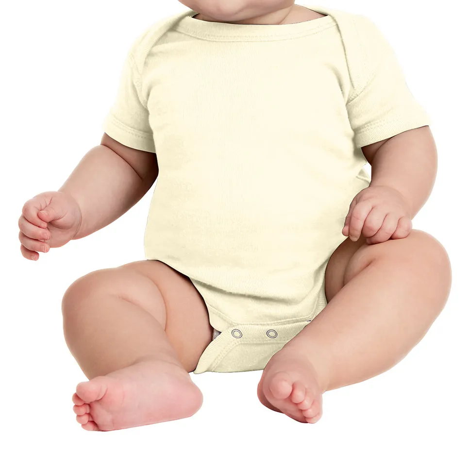Infant Short Sleeve Baby Rib Bodysuit