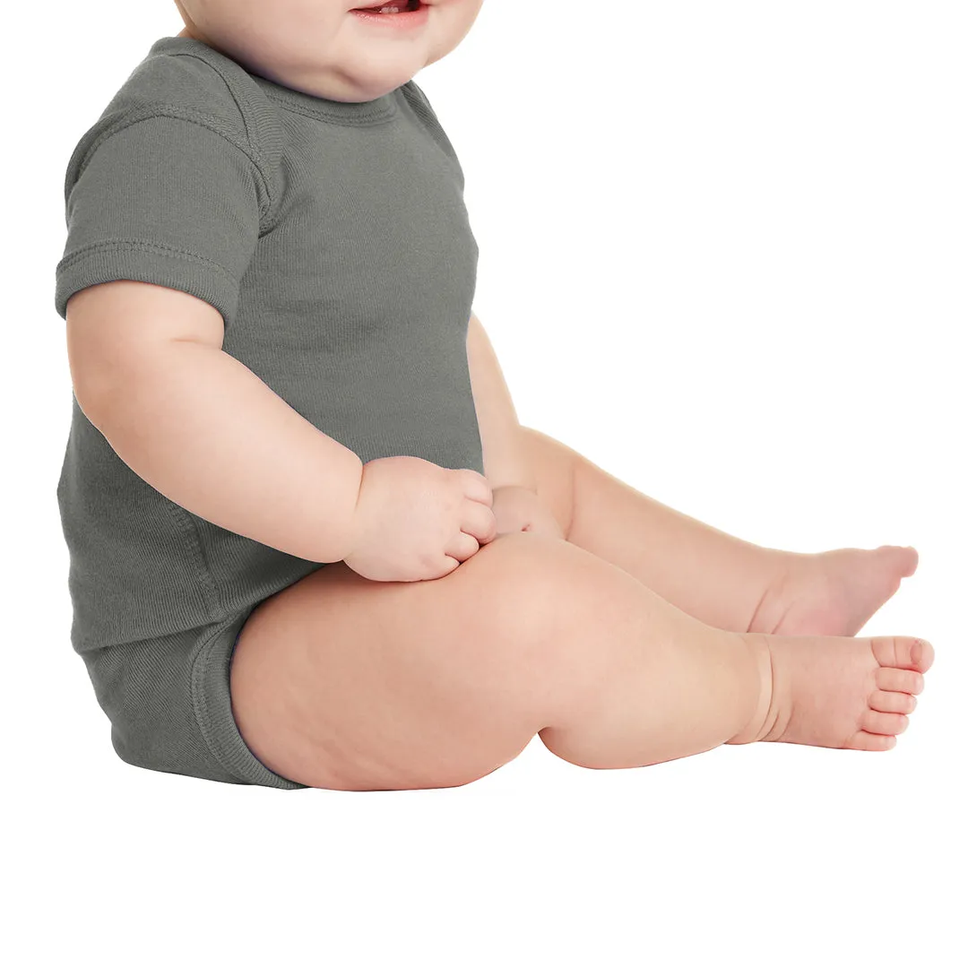 Infant Short Sleeve Baby Rib Bodysuit
