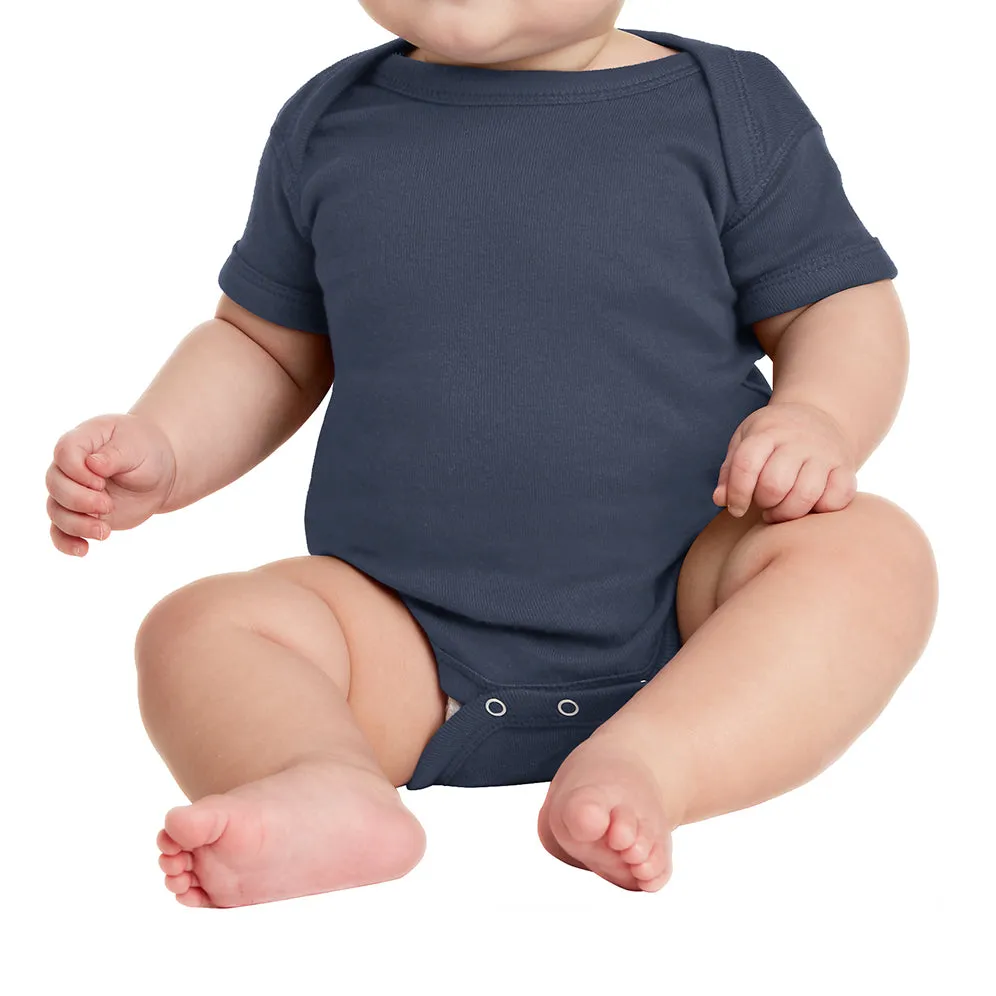 Infant Short Sleeve Baby Rib Bodysuit