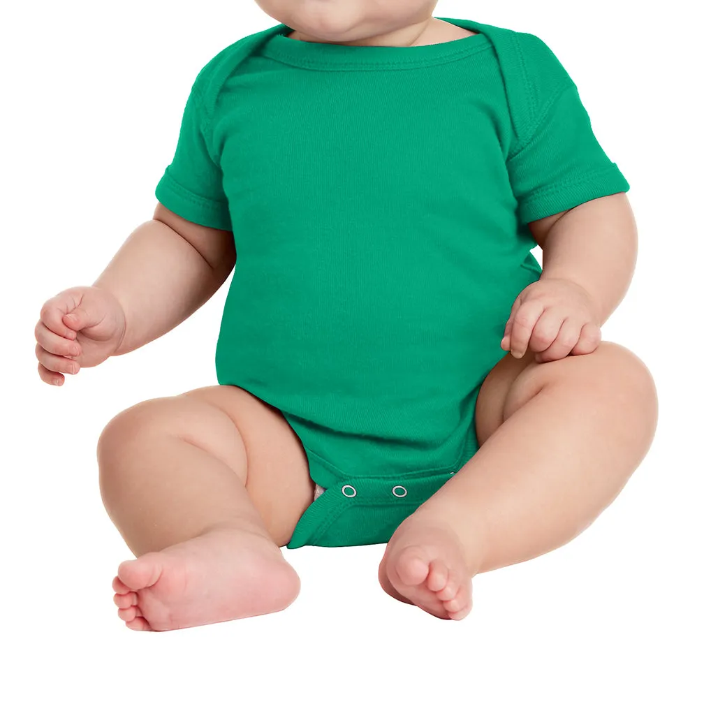 Infant Short Sleeve Baby Rib Bodysuit