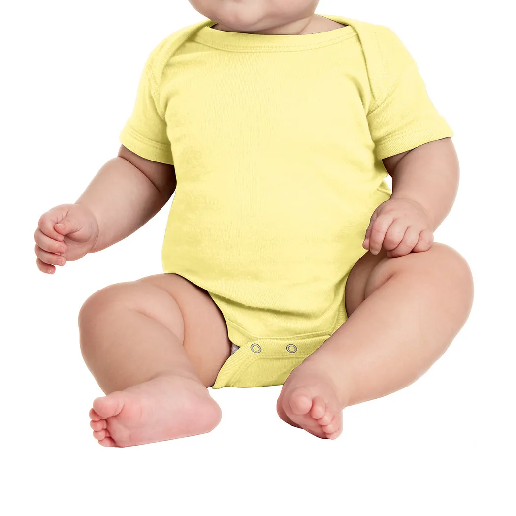 Infant Short Sleeve Baby Rib Bodysuit
