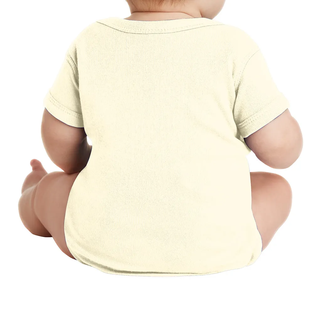 Infant Short Sleeve Baby Rib Bodysuit