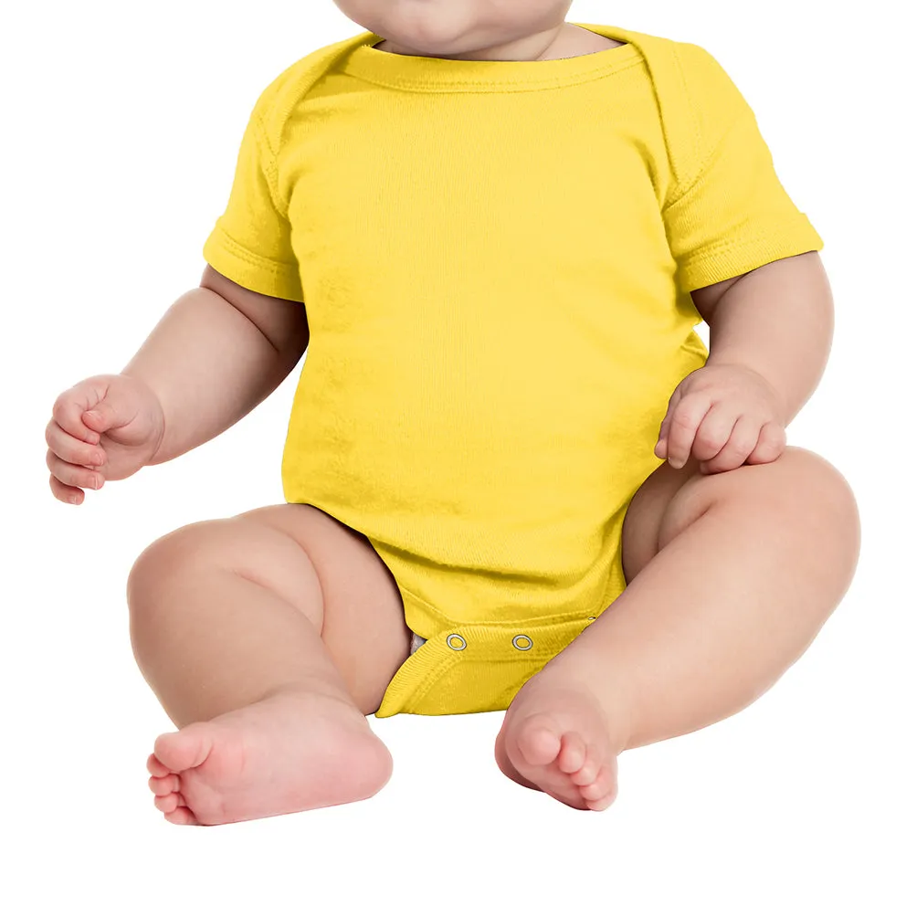 Infant Short Sleeve Baby Rib Bodysuit