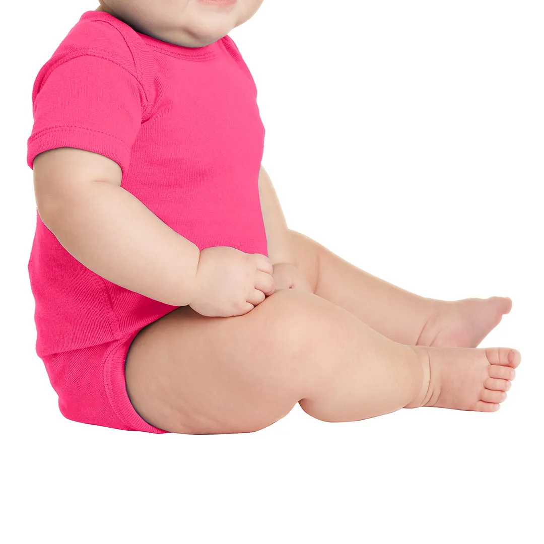 Infant Short Sleeve Baby Rib Bodysuit