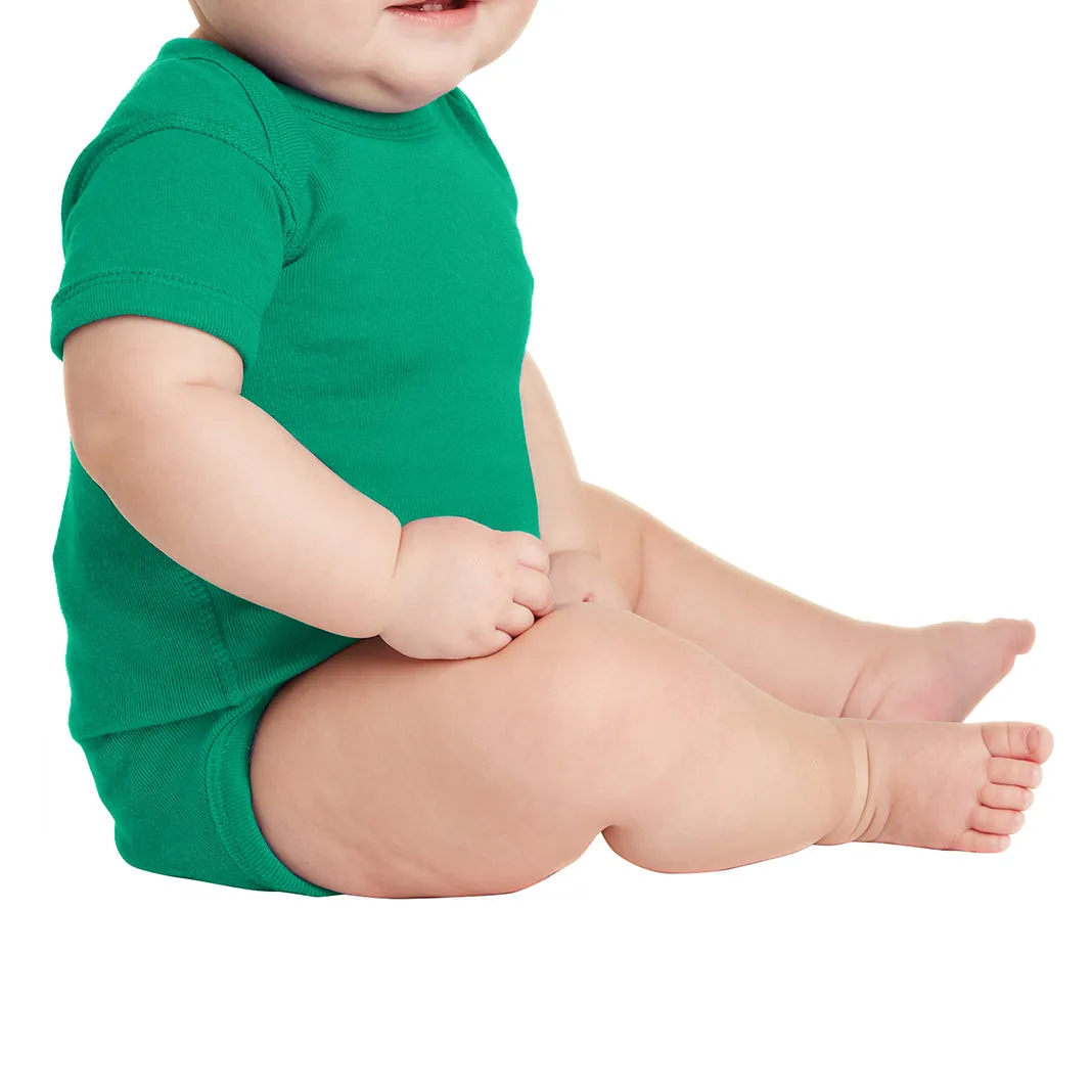 Infant Short Sleeve Baby Rib Bodysuit