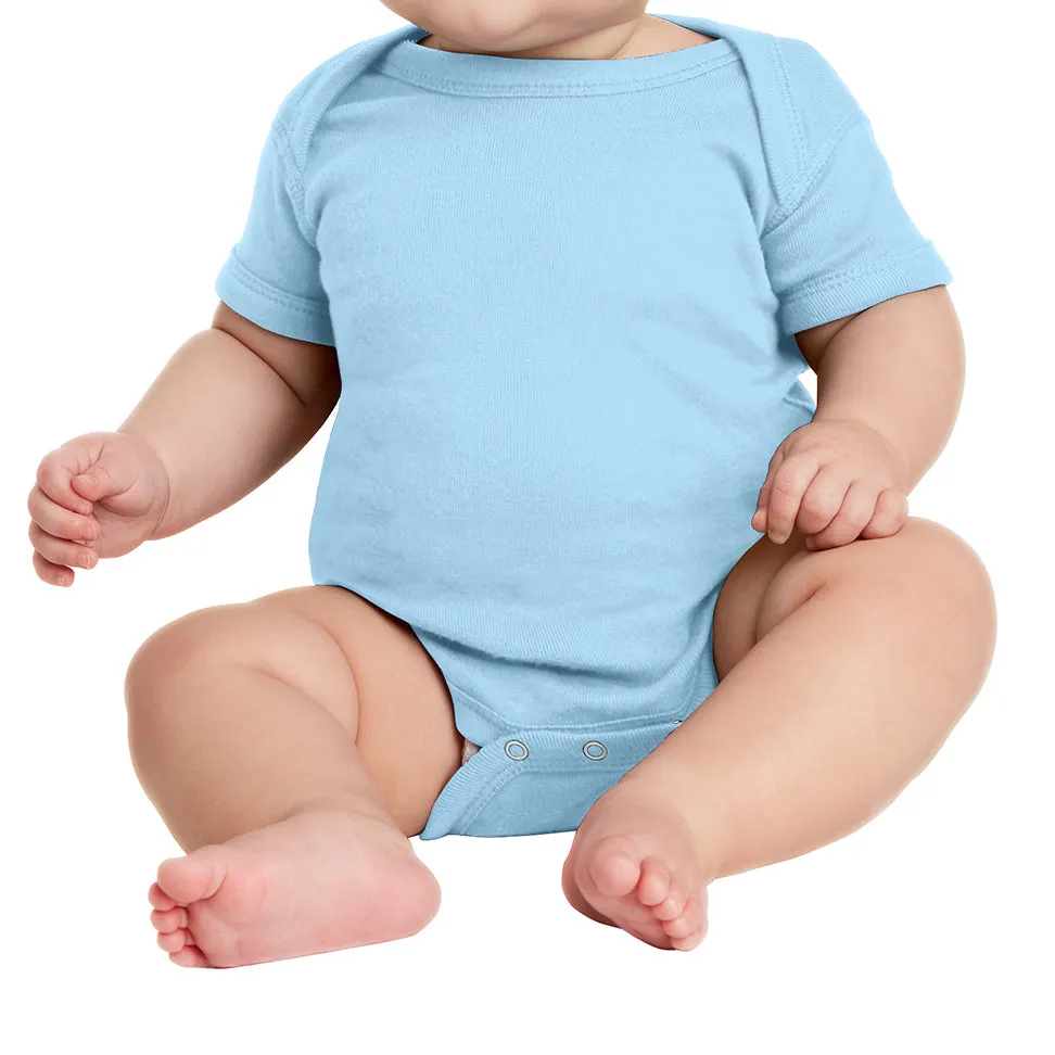 Infant Short Sleeve Baby Rib Bodysuit