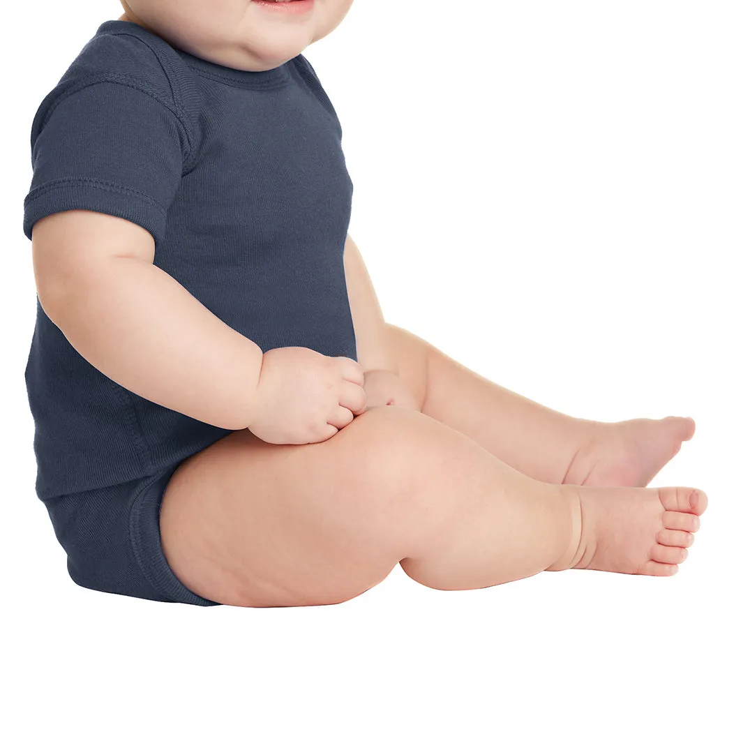 Infant Short Sleeve Baby Rib Bodysuit