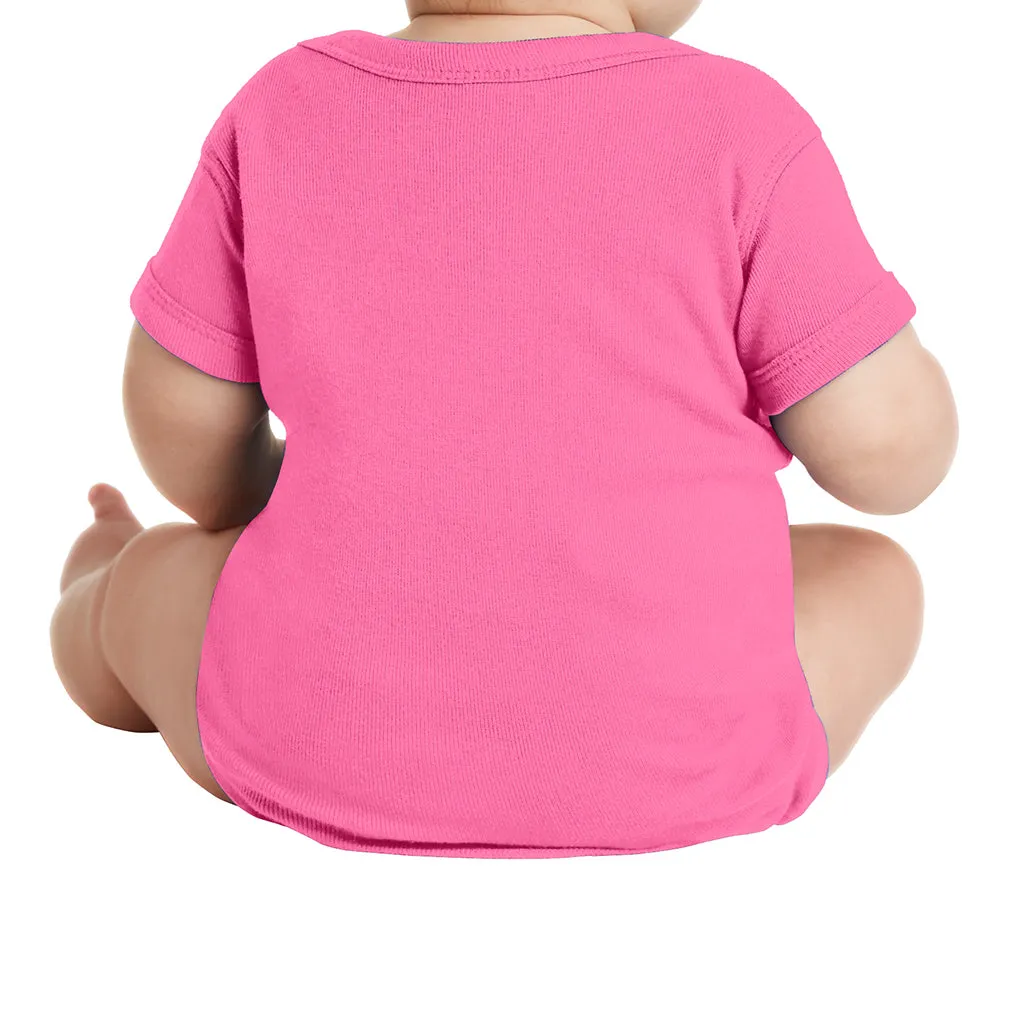 Infant Short Sleeve Baby Rib Bodysuit