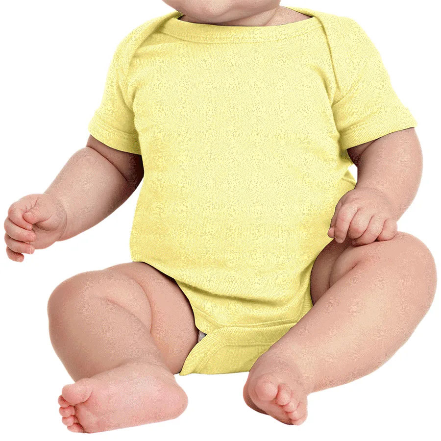 Infant Short Sleeve Baby Rib Bodysuit