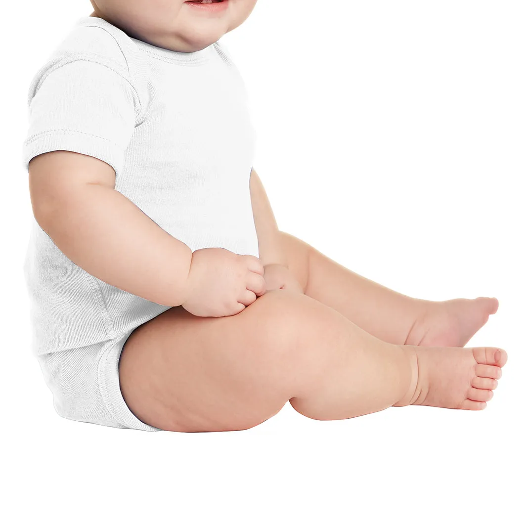 Infant Short Sleeve Baby Rib Bodysuit