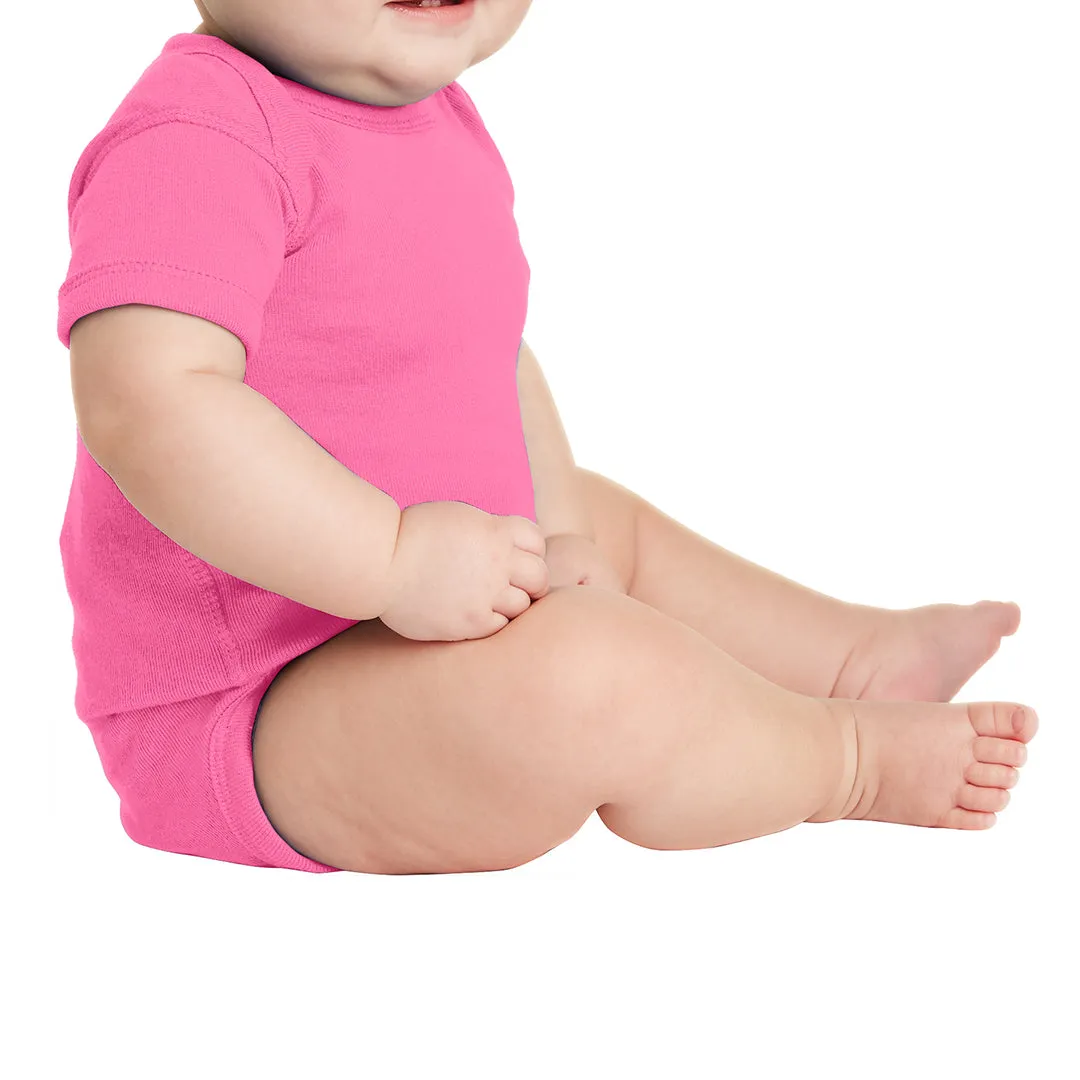 Infant Short Sleeve Baby Rib Bodysuit