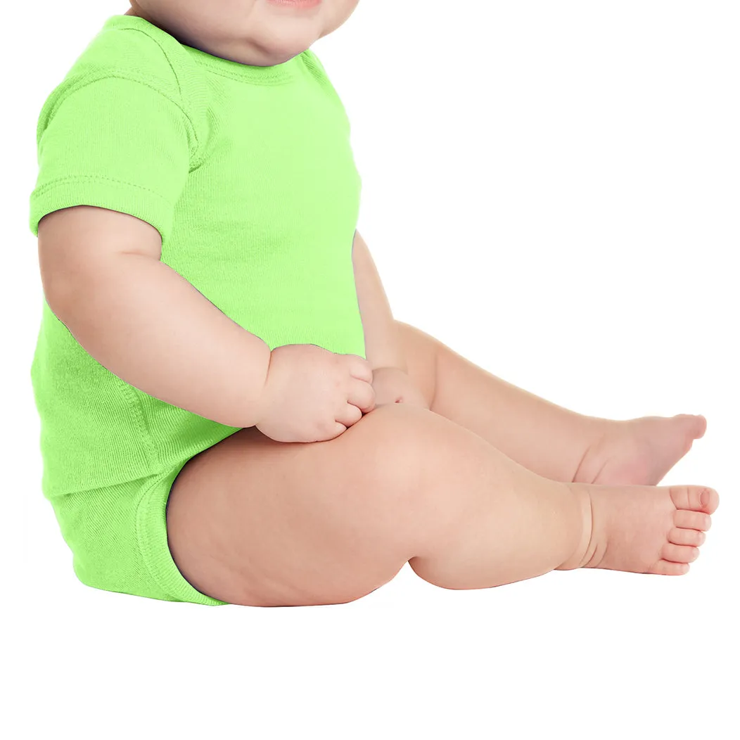 Infant Short Sleeve Baby Rib Bodysuit