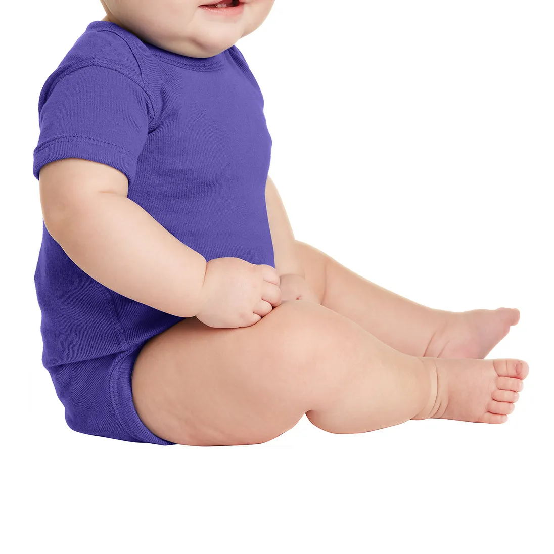 Infant Short Sleeve Baby Rib Bodysuit