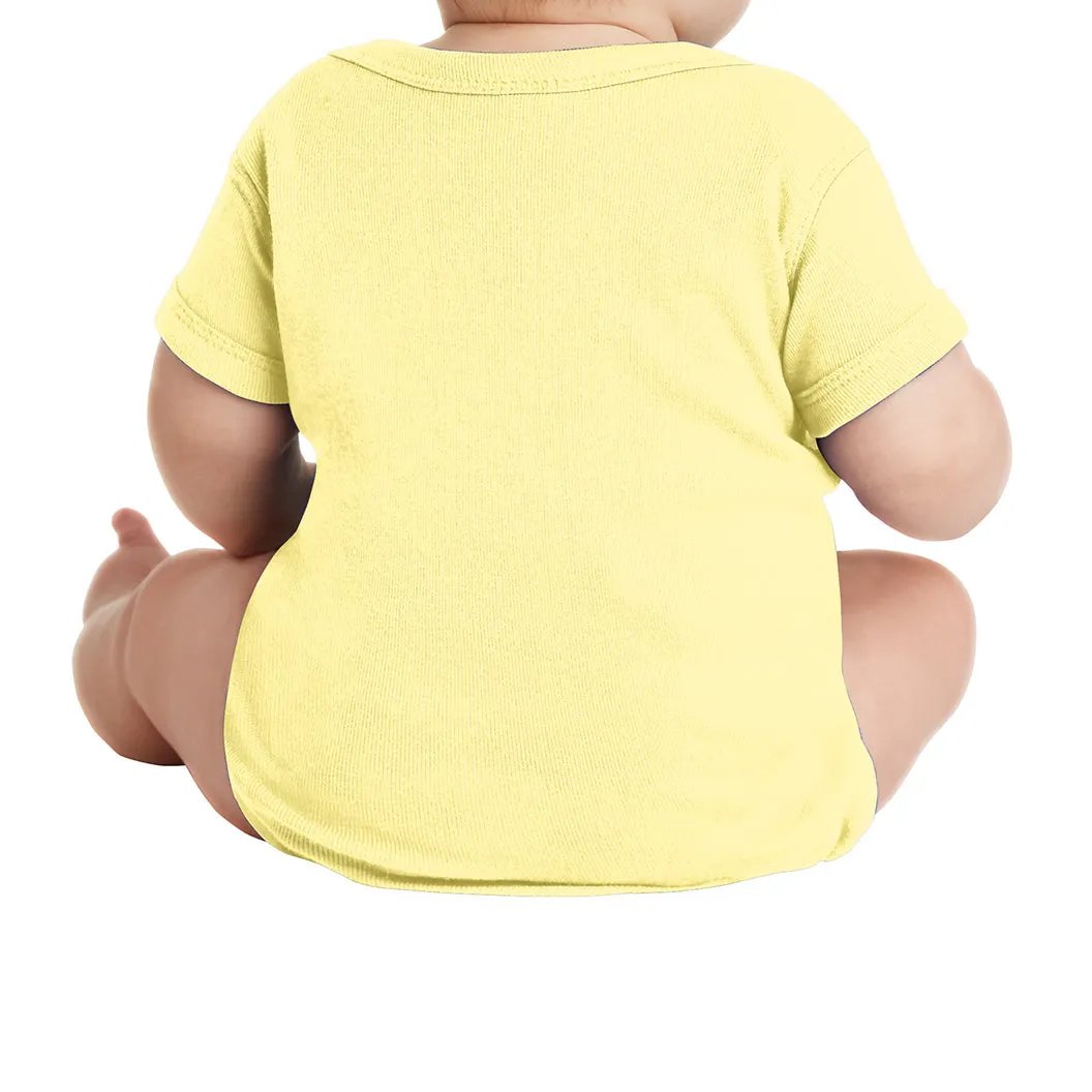 Infant Short Sleeve Baby Rib Bodysuit