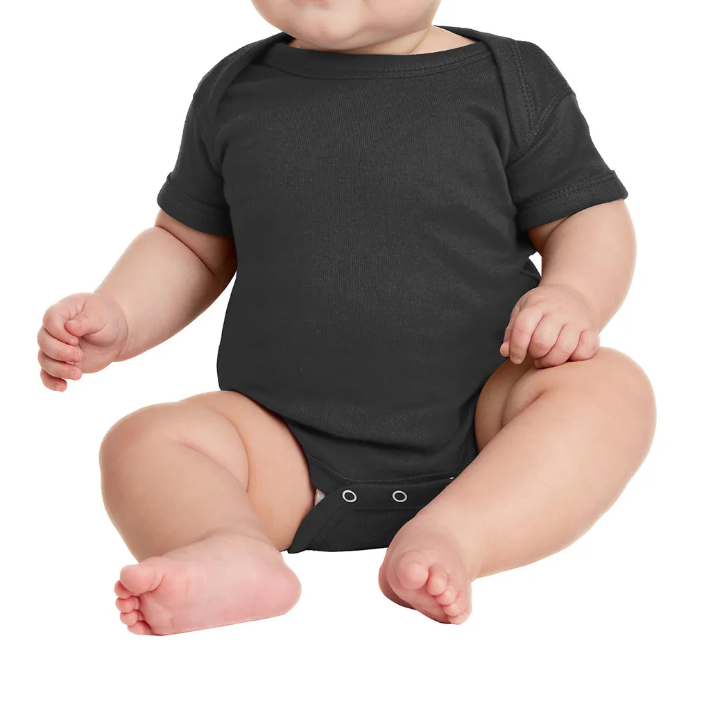 Infant Short Sleeve Baby Rib Bodysuit