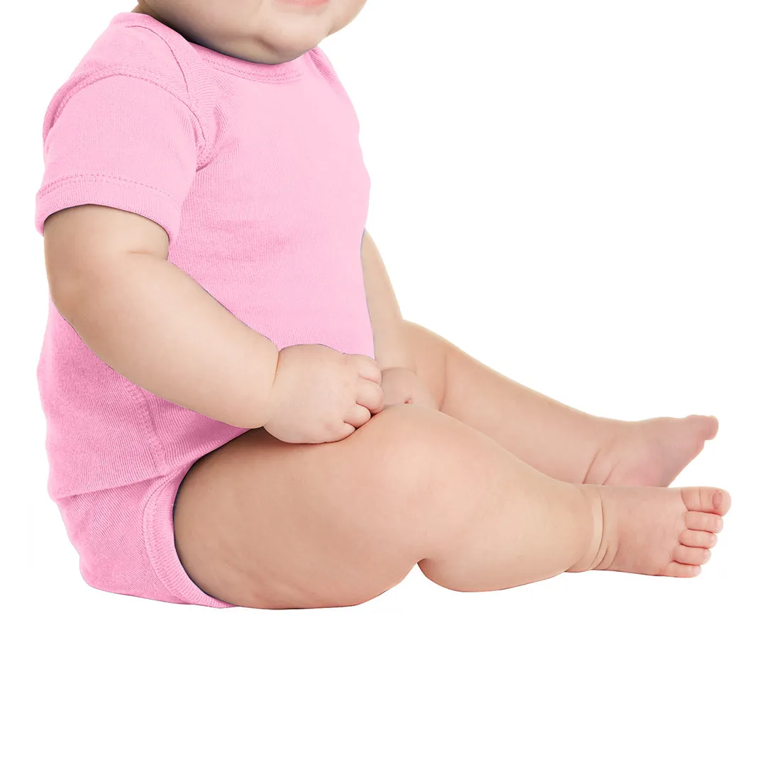 Infant Short Sleeve Baby Rib Bodysuit