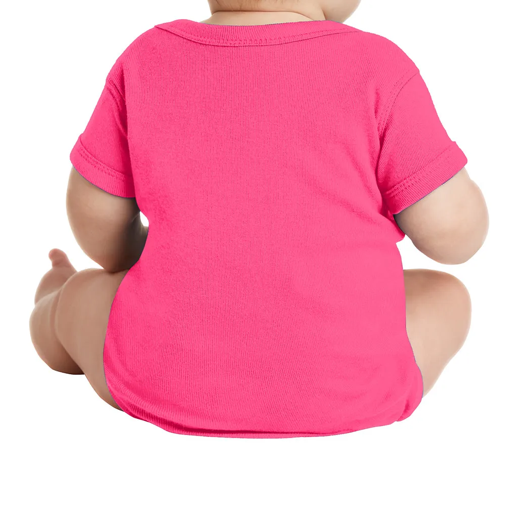 Infant Short Sleeve Baby Rib Bodysuit