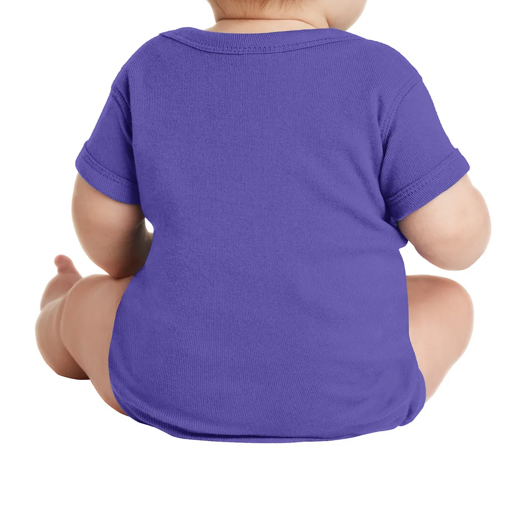 Infant Short Sleeve Baby Rib Bodysuit