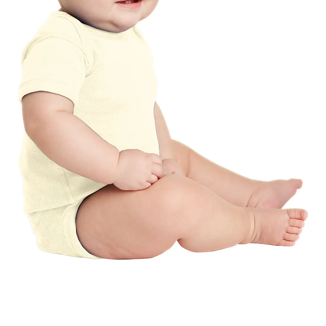 Infant Short Sleeve Baby Rib Bodysuit