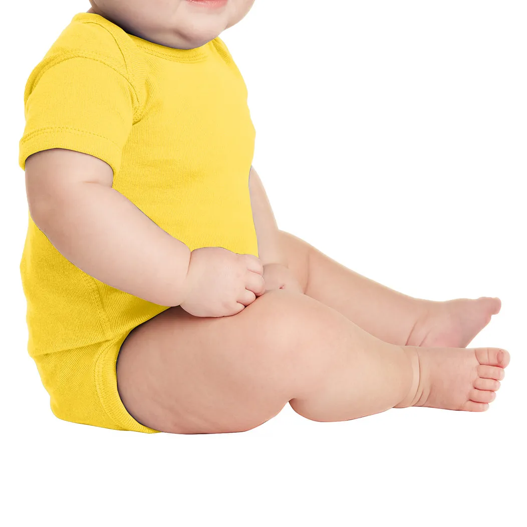 Infant Short Sleeve Baby Rib Bodysuit
