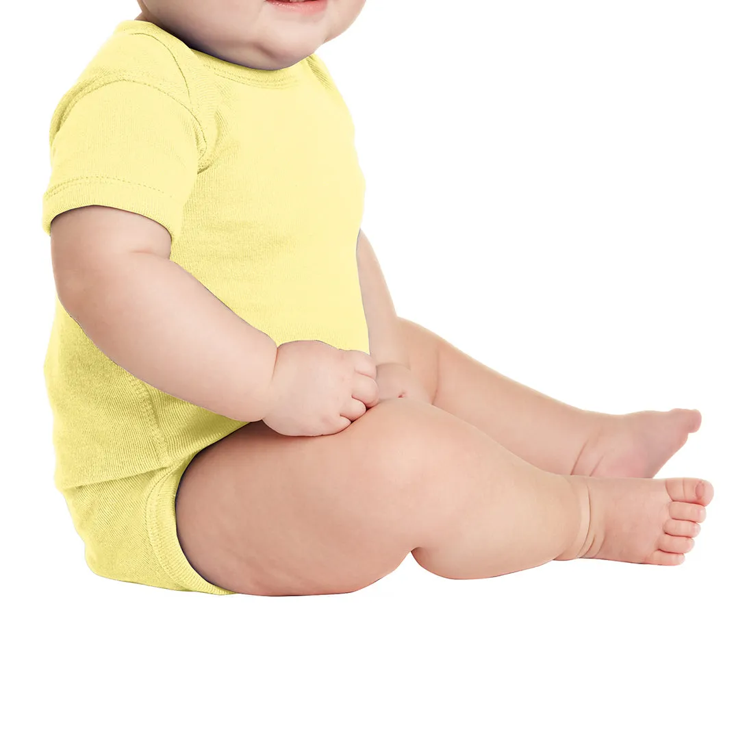 Infant Short Sleeve Baby Rib Bodysuit